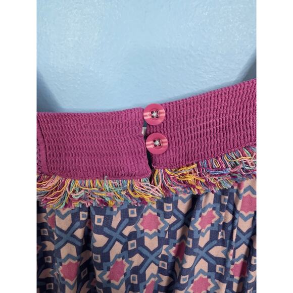 Matilda Jane Size 8 Dream Chasers Rainbow Fringe Romper Purple Blue - Picture 6 of 8